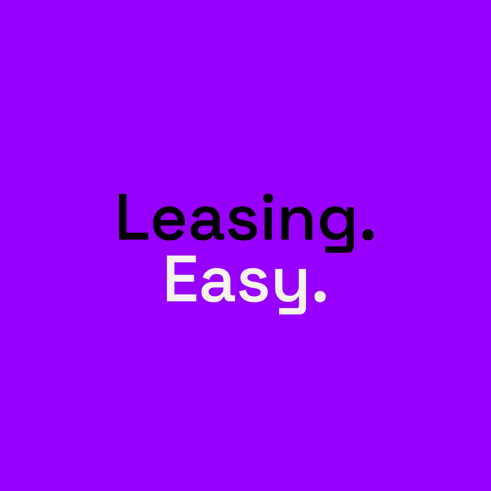 Leasing. Easy.