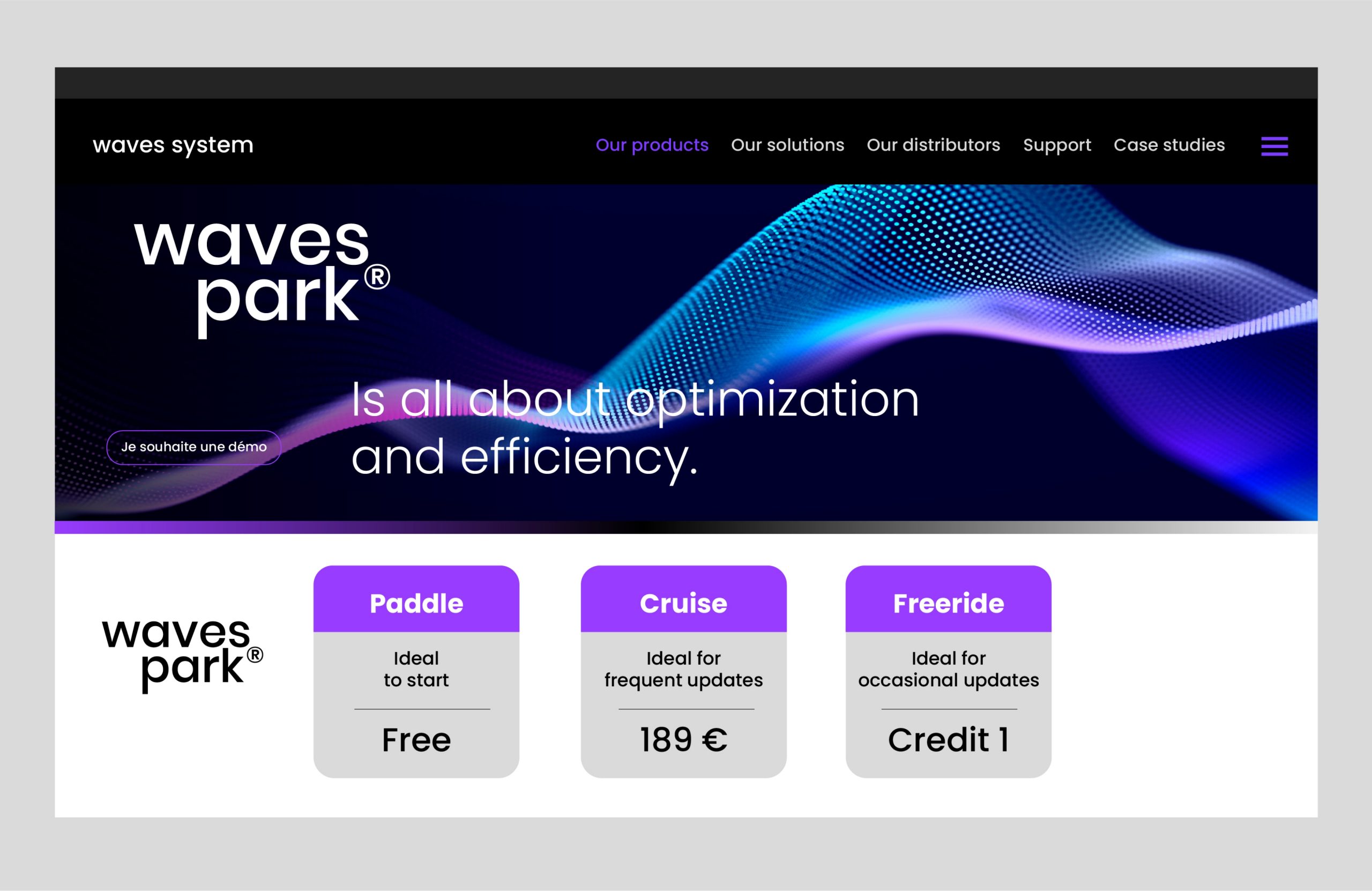 Site web produits Waves System